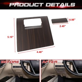 Xotic Tech Glove Storage Box Handle Cover Trim Left Hand Driver Side, Wood Grain, Compatible with Toyota Camry 2018-2024