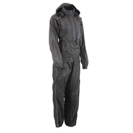 NexGen SH2342 Women's Black Water Resistant Rain Suit with Reflective Butterflies - Large