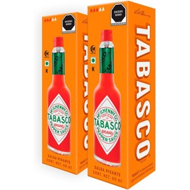 TABASCO Salsa Original Duo Pack, Picante Ideal para Comida y Snacks, Sin Gluten, Botellas de 60 ml, Perfecta para Comidas, Snacks y Bebidas.