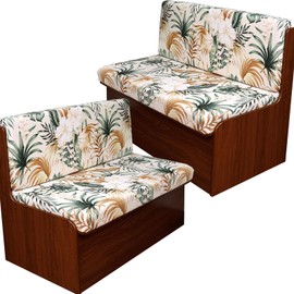 CRFATOP 2 Sets RV Dinette Cushion Covers Printed Camper Cushion Slipcover Stretch 2 Seat Sofa Chair Cover Furniture Protector for RV Camper Car Bench 2 Backrest Covers & 2 Bench Covers,14