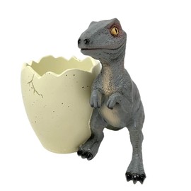 pkpohs Pen Holder, Dinosaur Pen Stand, Small Items, Desk Storage, Objects, Tabletop, Glasses Stand (Gray, Velociraptor)