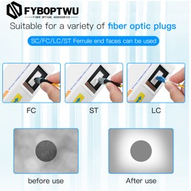 fyboptwu Optic Fiber Cleaner Kits Including 1.25mm/2.5mm Cleaning Pens & Box Cassette for Cleaning FC SC ST LC MU Connectors