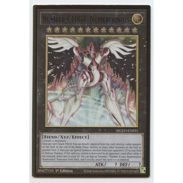 YU-GI-OH! Collectible Card: Number C1000 - Numerounius - MGED-EN031 -