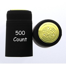 Black PVC Shrink Capsules-500 Count