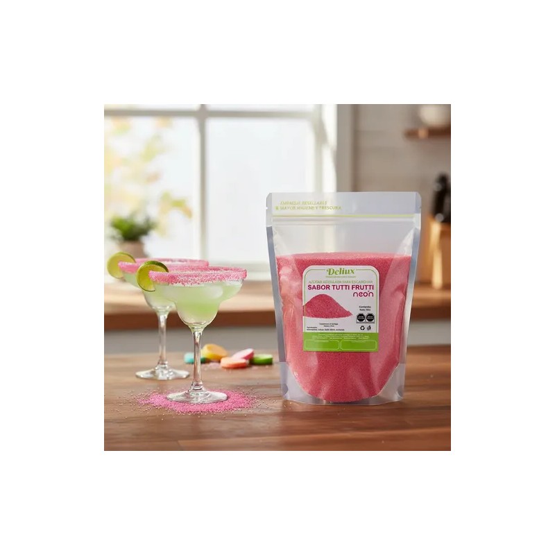 Dulce En Polvo Para Escarchar Sabor Tuti Fruti Neón 1