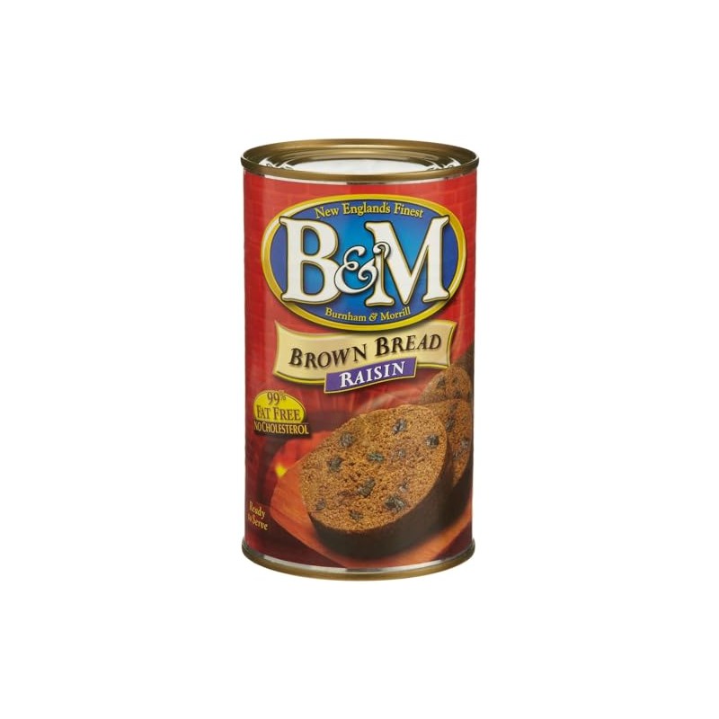 B&M Brown Bread with Raisins, 16-Ounce Cans (Pack of 6)