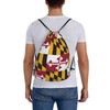 Richugui Drawstring Backpack Maryland State Flag Backpacks Swim Bag For