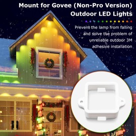 Govee H805 Light Clips, Mounting Brackets for Permanent Outdoor LED Lights Extension (12)