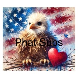 Unbranded 20oz Sublimation Tumbler Wrap Baby Eagle Ready To Press Heat Transfer
