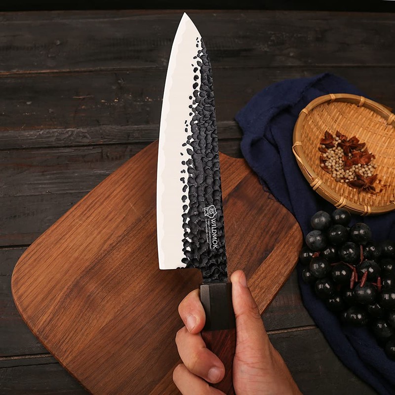WILDMOK 8 Inch Chef Knife 3 Schichten 9CR18MOV CLAD STAEL,