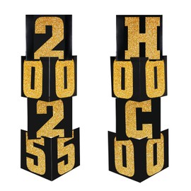 8Pcs 2025 HOCO Column Stand up Photo Booth Decorations Homecoming Yard Signs Outdoor Cardboard Decoration for Homecoming Outdoor School Lawn Party Decor Supplies.