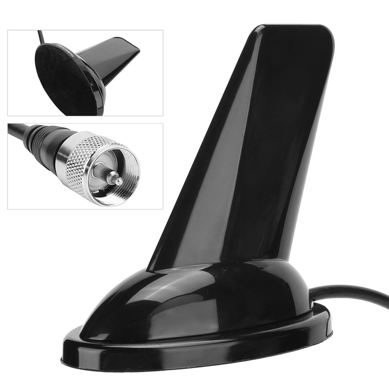 M Connector Antenna UV DualBand Shark Fin High Gain Suction