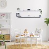 CRCHOM Picture Ledge Shelf White Floating Shelves 47.2" Set of