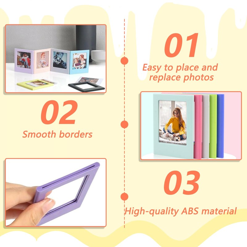 Magnetic Photo Frames for Fridge, 12 Pack Mini Magnetic Picture