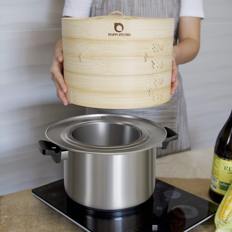 HAPPi STUDIO Steamer Ring Stainless Steel Adapter for 8 to