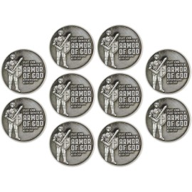 LOGOS COINS Armor of God Love Expression Coin for Public Servants & Law Enforcement, Keepsake Pocket Token of Prayer & Divine Protection for Men & Women, EDC Coin, Thinking of You Gift of Appreciation