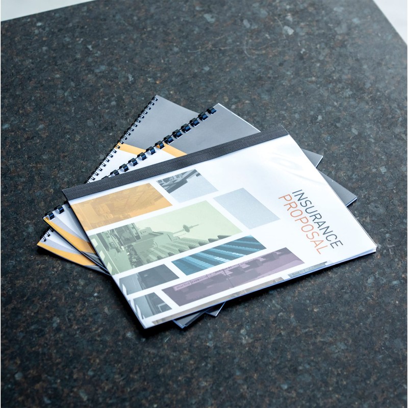 Fellowes 1/8-Inch Thermal Binding Covers, 10-Pack, Black (5222701)