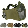 AOUTACC Airsoft Mesh Mask, Half Face Mesh Masks with Hearing