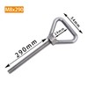 (3 Pieces) M8x290mm Triangular Lifting Eye Bolt Machine Bolt 304