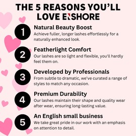 ENSHORE Russian Strip Lashes D Curl Fluffy Eyelashes Faux Mink Lashes 3D Effect Wispy Lashes Soft Thick False Eyelashes 10 Pairs Lash Individual Eyelashes