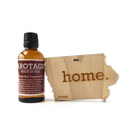 Arotags Iowa Car Air Freshener & Backwoods Birch Fragrance Oil Diffuser. Lasts 365+ Days. 100% Made in U.S.A.