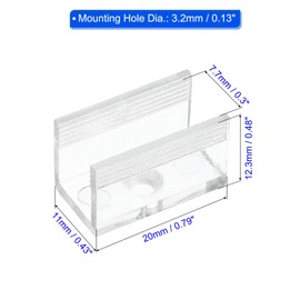 Boxonly Rope Light Mounting Brackets 60pcs Neon Light Fixing Clip Clamp Support Holder for 8mm Width Neon LED Strip Lighting