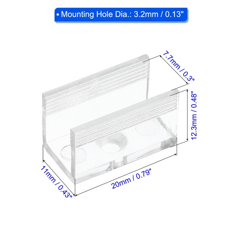 Boxonly Rope Light Mounting Brackets 60pcs Neon Light Fixing Clip