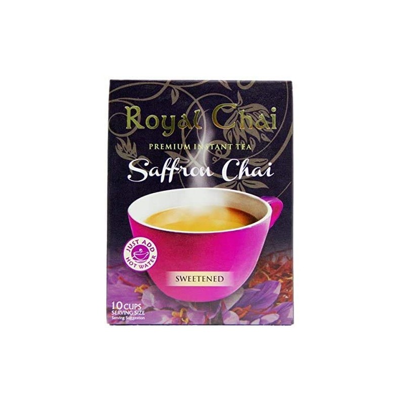 Royal Tea Saffron Chai Sweetened 220g (Pack of 2) –
