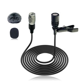 SEYUGOPTI 4Pin Plug Lavalier Lapel Microphone for Audio-Technica Wireless Transmitter, 1.5M Wired Unidirectional Condenser Mic for YouTube, Lectures, Living Performance - Mini Hirose 4 Pin Plug