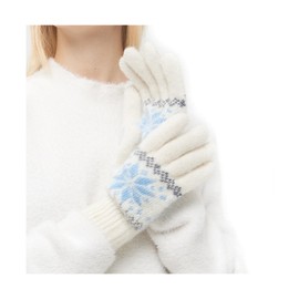 Tourmania Wool Gloves for Women - Knitted Gloves for Cold Weather