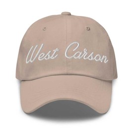 West Carson Baseball Cap West Carson Dad Hat Bold Baseball Script Michigan MI Hat Embroidered Souvenir Gift Stone