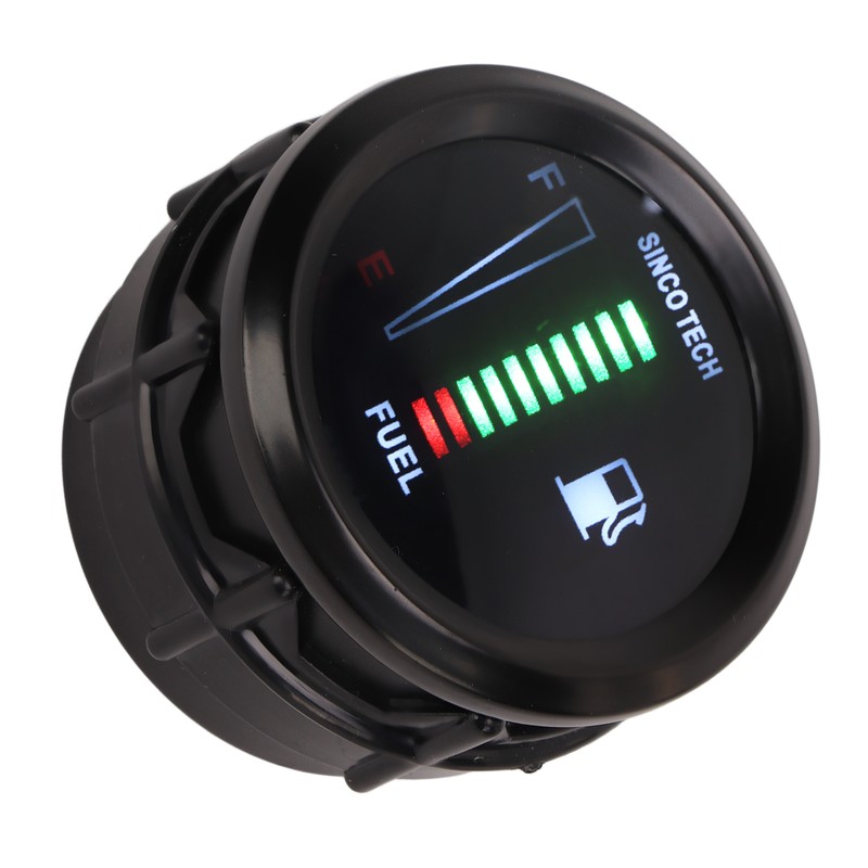 52mm Oil Fuel Level Gauge Meter Indicator LED Flashing Reminder
