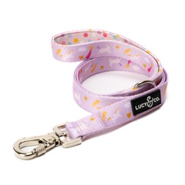 Lucy & Co. 5 Foot Dog Leash - Unicorn Magic - Designer Leash for Big Dogs, Small Dog Leash, or Medium Dog Leash - Puppy Leash - Dog Accessories - Dog Supplies (Small, Purple & Pink Unicorns)