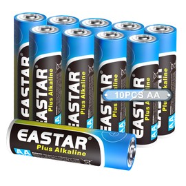 EASTAR BTS AA Batteries with Power Boost, Alkaline Double AA Batteries 10 Pack - Ultra Long-Lasting, 10 Years Shelf Life, High-Performance 1.5V LR6 & AA Battery for Remotes, Toys, Electronic Devices