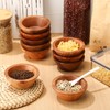 Honeydak 10 Pcs Acacia Wooden Bowls Small Calabash Bowls 4
