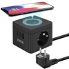 FDTEK Socket Cube with Inductive Charging Function with 2 USB-C
