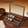 Wooden Watch Display Box for Watch Collection Storage – Glass