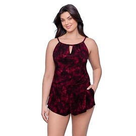 Aqua Green Women's Standard Keyhole Blouson Romper, to Dye for