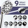 HOWUWEY Modern Dual Shower Head with Handheld Spray, 7.5" Rainfall
