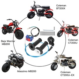 YOXUFA 7/8 Twist Throttle Handle Cable Grip for Predator 196cc 212cc 6.5hp Coleman CT200U CT200U-EX BT200X Baja Warrior MB200 79cc CT100U Motovox MBX10 Monster Moto MMB80 MMB105 Mini Bike Go Kart