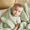 EMME Muslin Baby Blankets 100% Cotton 4-Layer Swaddle 40"x50" Lightweight