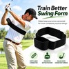 Golf Swing Arm Strap for Beginner Practice – Black Double-Ring