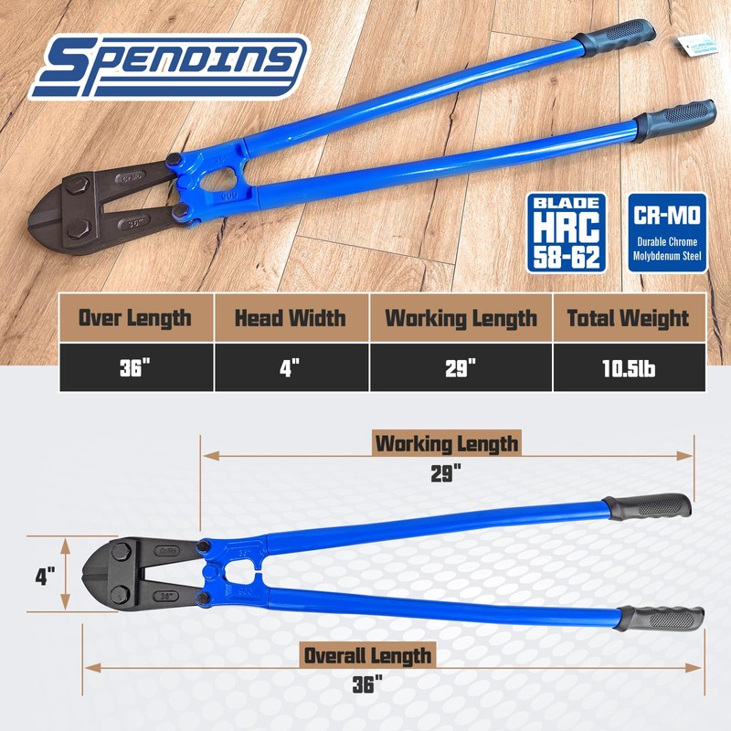 SPENDINS 36 IN Bolt Cutter with Drop Forged Cr-Mo Alloy
