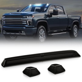 SHINEFIT 3PCS White LED Cab Roof Lights Replacement for 2020-2025 Silverado Sierra 2500HD 3500HD Cab Clearance Lights