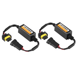 LED Headlight Decoder, Qiilu LED Decoder, PVC and Metal Decoder for H8/H9/H11 C12 LED Headlight Fog Light Anti-Flicker Flash Error Canceler