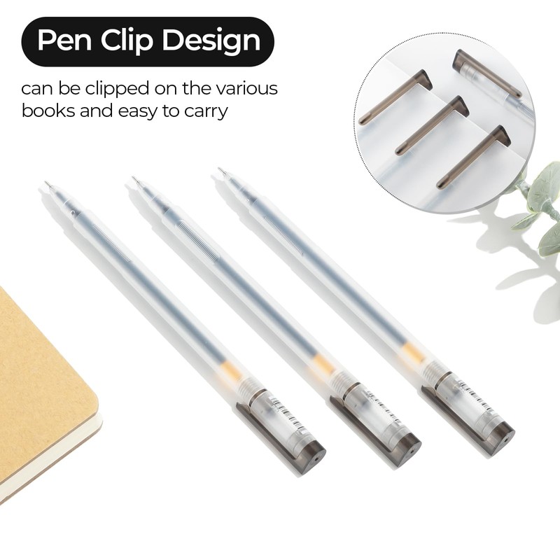 M&G 3 Pcs Gel Pens, 0.5mm Fine Point Pens, Large