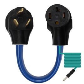 1-Foot Dryer Adapter Cord, 30Amp 3-Prong 10-30P to 30Amp 14-30R Adapter Cord, 4-Prong Dryer Connect to 3-Prong Dryer Wall Socket with Extra Grounding wire
