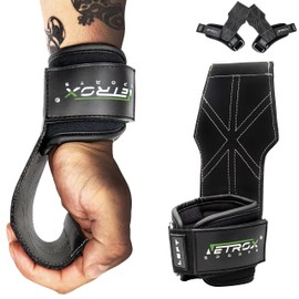Netrox Sports Hyper Grips Fast Lifting Straps Strength Training Leather - Fitness Lifting Straps for Deadlifts, Deadlift, Bodybuilding & Gym - Wrist Protection, Grip Lifting Aid - for Men & Women, Weight Lifting