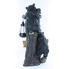 Large Black Bears Welcome Sign / Statue with Solar LED