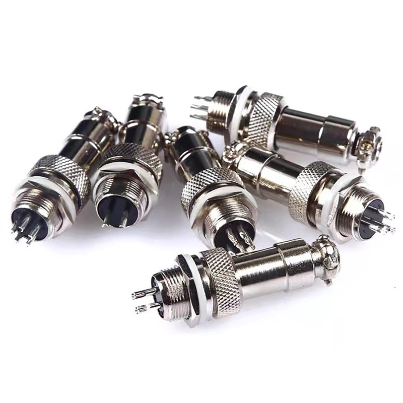 Tunghey 10-Pack GX12 4-Pin Aviation Connector Plug - 5 Female